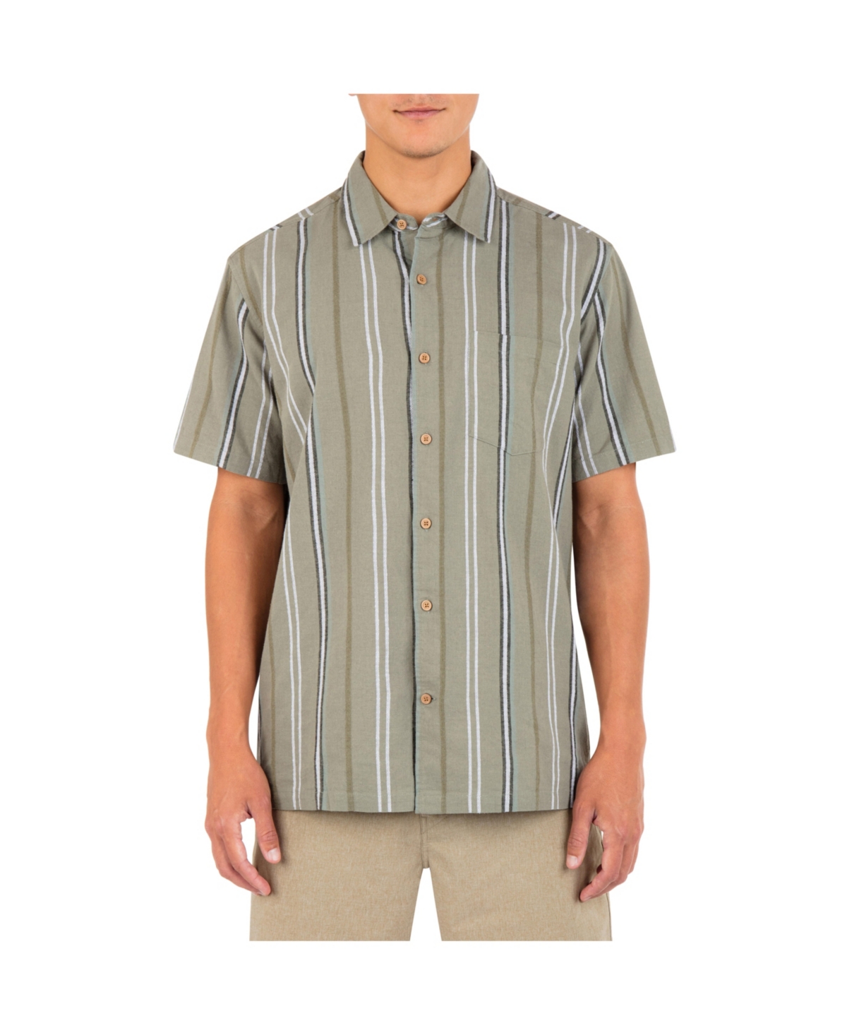 Men's Rincon Linen Short Sleeves Shirt - Army