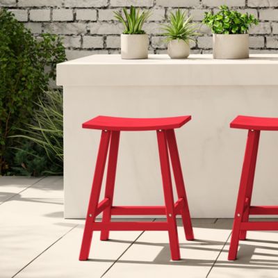 Outdoor Patio Adirondack Counter Height Stool Chair