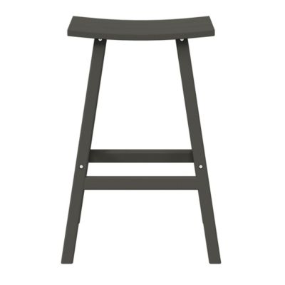 Outdoor Patio Adirondack Bar Height Stool Saddle Seat Chair