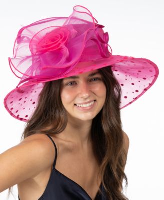 Bellissima Millinery Collection Dot Organza Wide Brim Dress Hat – Gray – NWT silver_women_s_dress_hats_-  main image 4