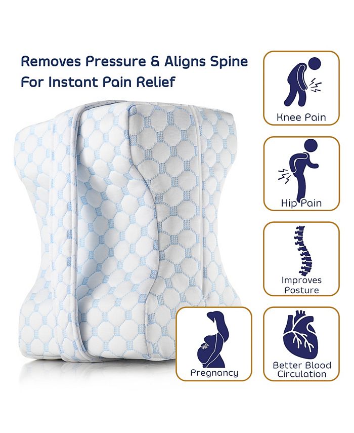 Memory Foam Knee Pillow Back Support Align Spine Pregnancy - Temu