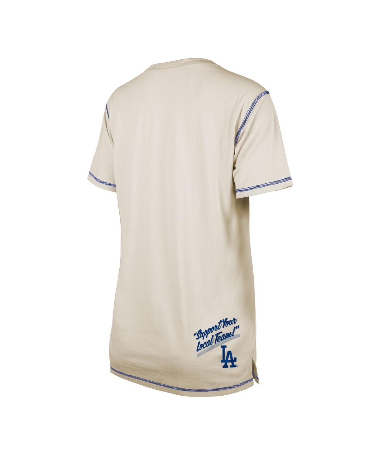 NEW ERA WOMEN'S NEW ERA WHITE LOS ANGELES DODGERS TEAM SPLIT T-SHIRT 