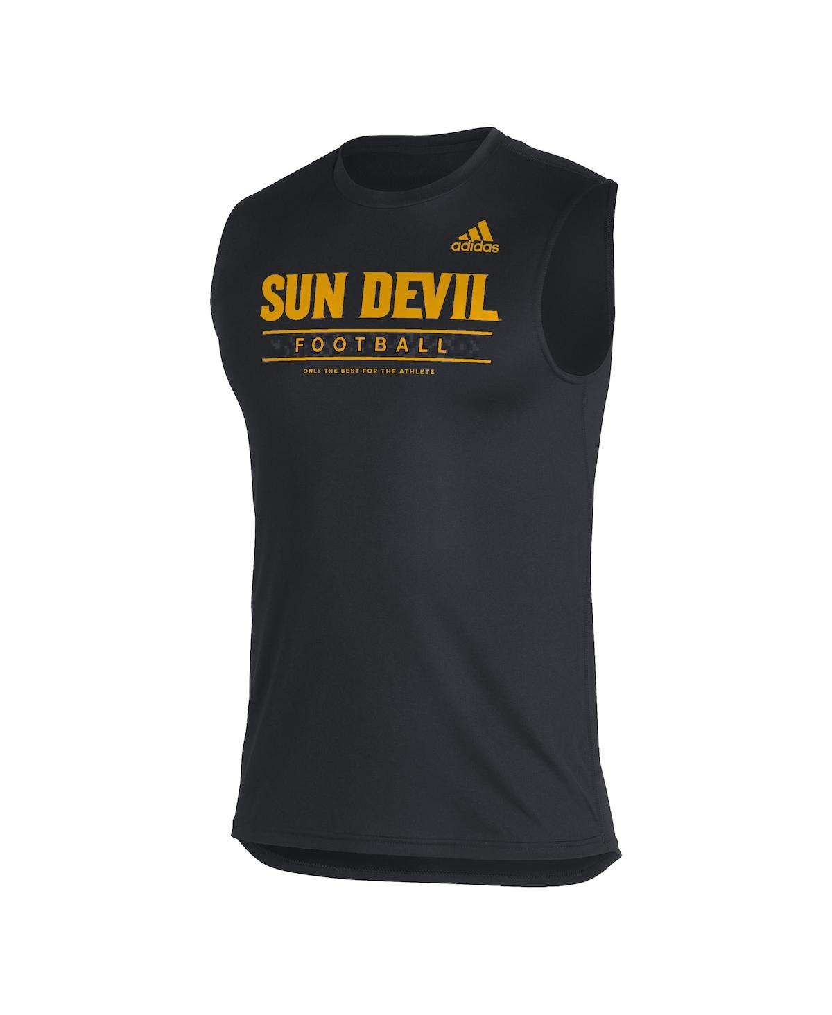 Shop Adidas Originals Men's Adidas Black Arizona State Sun Devils Sideline Football Locker Creator Aeroready Sleeveless T-