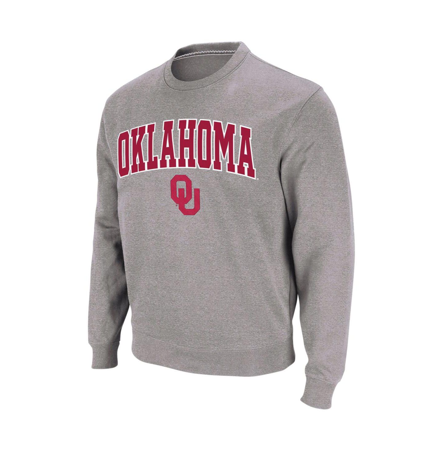 Мужская толстовка Colosseum Oklahoma Sooners Arch & Logo Crew Neck, цвет: Чёрный — фото 7