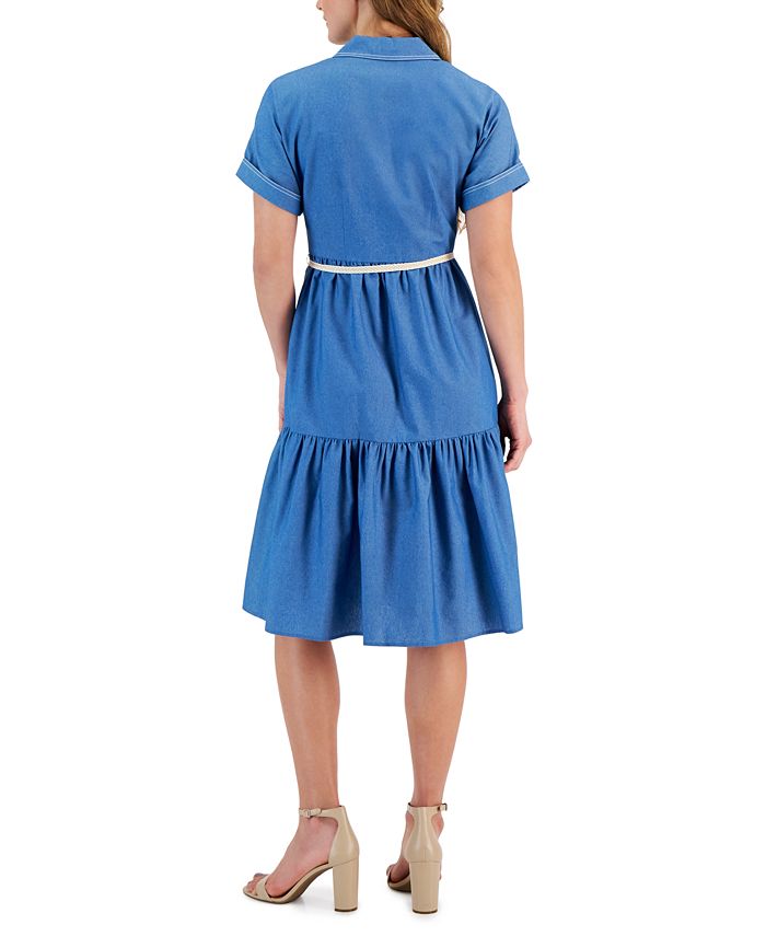 Tahari ASL Women's RopeBelt ShortSleeve Shirtdress Macy's