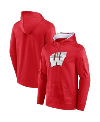 Men's Red Wisconsin Badgers On The Ball Pullover Hoodie