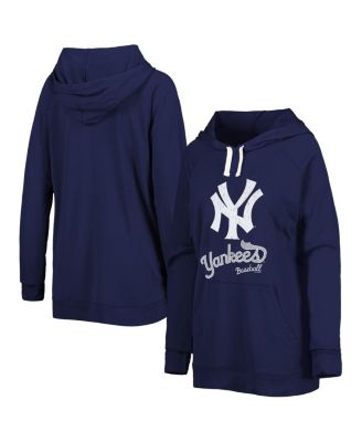 Women's Navy New York Yankees Pre-Game Raglan Pullover Hoodie