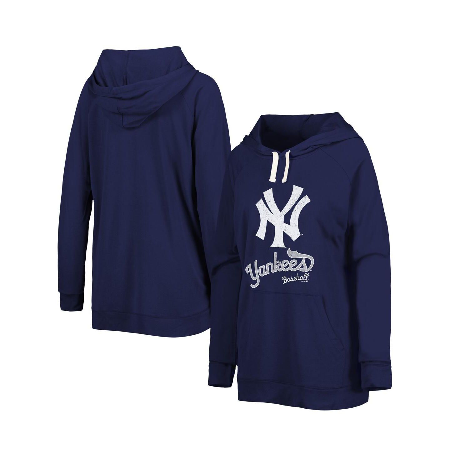 Женское худи Touch Navy New York Yankees Pre-Game Raglan Pullover — фото 4