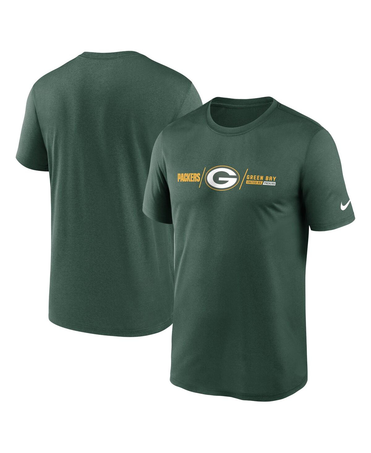 Nike Men's  Green Green Bay Packers Horizontal Lockup Legend Performance T-shirt