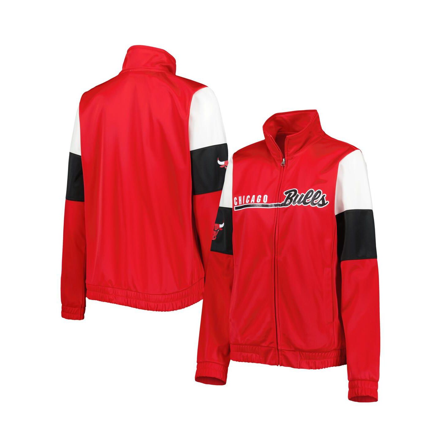 Женская куртка G-III 4Her by Carl Banks Red Chicago Bulls Change Up Full-Zip Track Jacket — фото 1