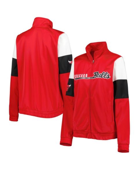 Женские куртки G-III 4Her by Carl Banks Women's Red Chicago Bulls Change Up Full-Zip Track Jacket