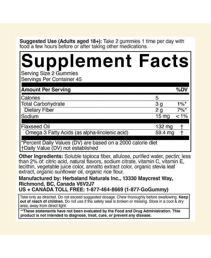 HerbaLand Omega3 Vitamin Gummies for Adults Macy's
