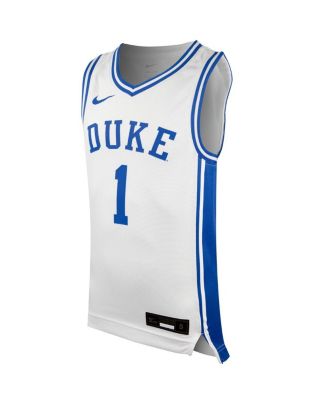 Youth Boys #1 White Duke Blue Devils Icon Replica Basketball Jersey