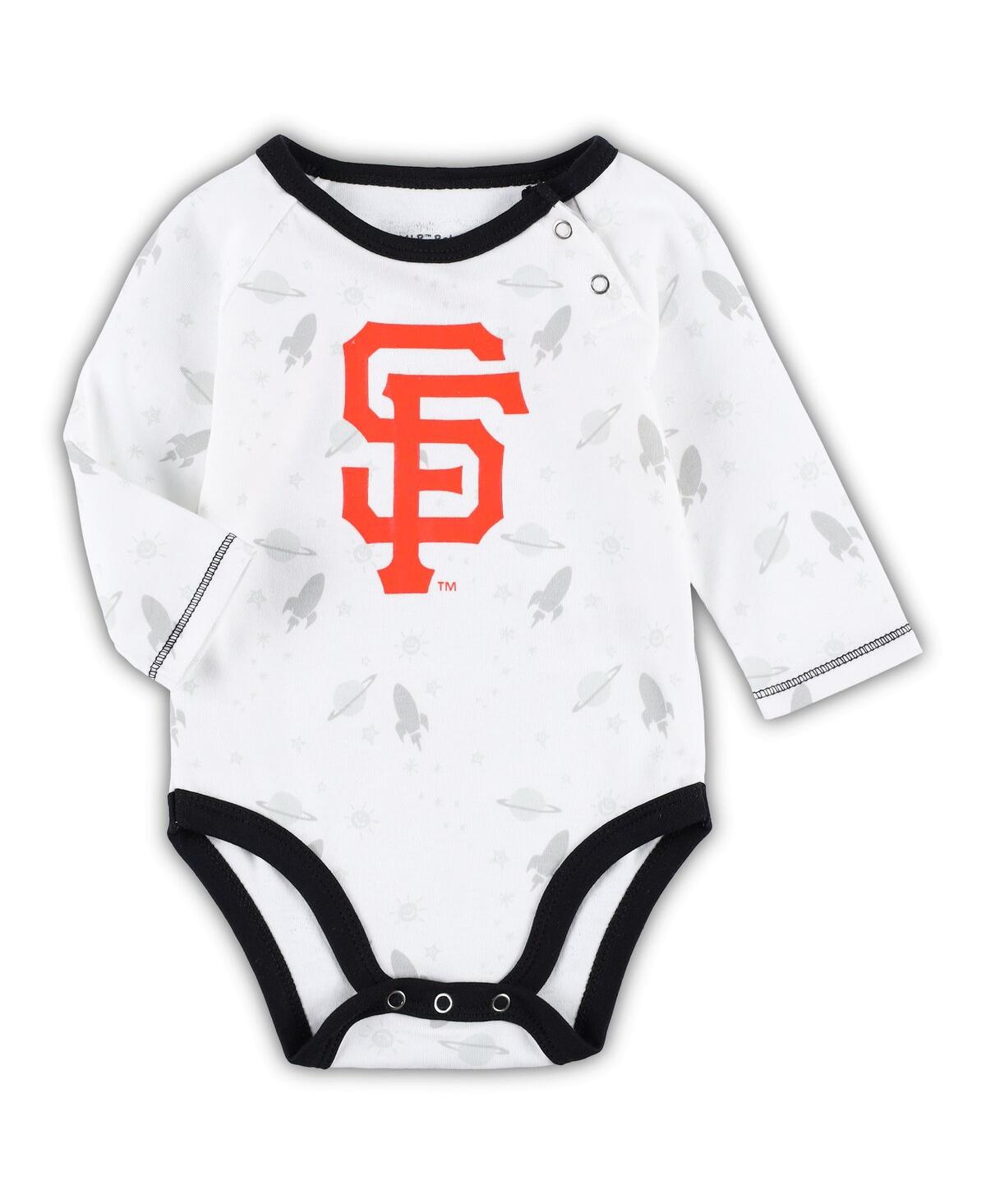 Newborn and Infant Boys and Girls White San Francisco Giants Dream Team Bodysuit, Hat and Footed Pants Set - White
