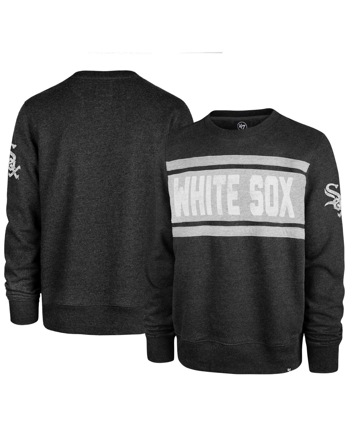Men's '47 Brand Black Chicago White Sox Bypass Tribeca Pullover Sweatshirt - Black
