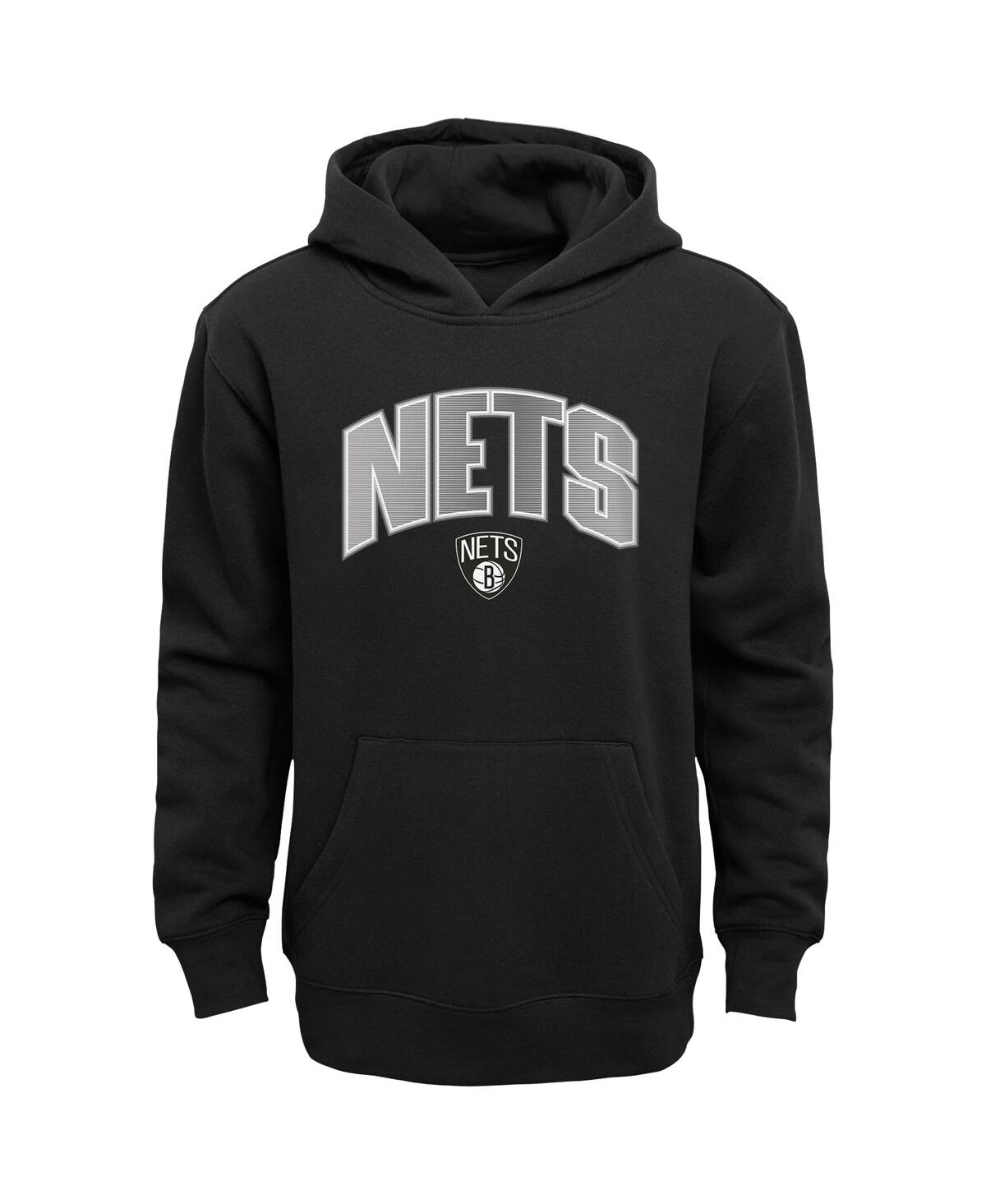 Preschool Boys Heather Gray Brooklyn Nets Double Up Pullover Hoodie and Pants Set - Heather Gray