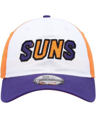 Men's White, Purple Phoenix Suns Back Half 9TWENTY Adjustable Hat