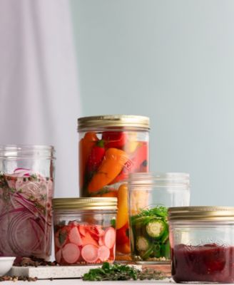 Wide Mouth Canning Jar 34 oz, Set of 6