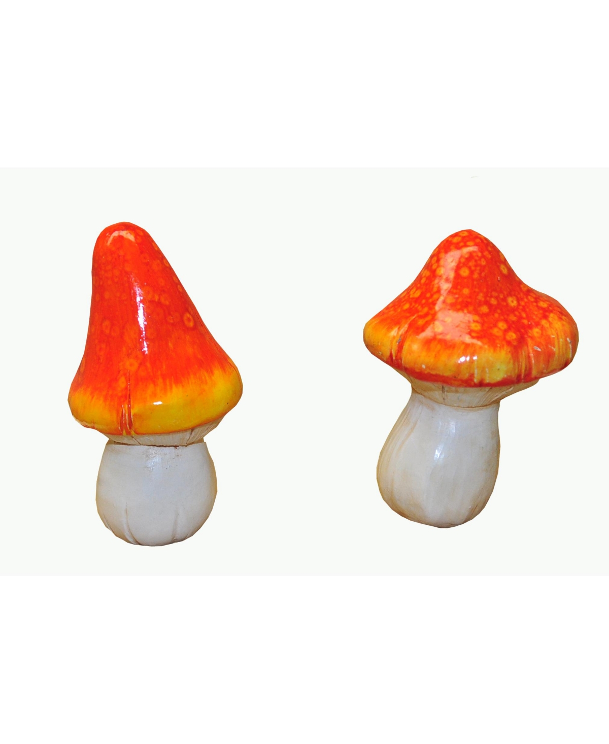 Garden Life Size Mushroom Statue, 2 pieces, Orange - Orange