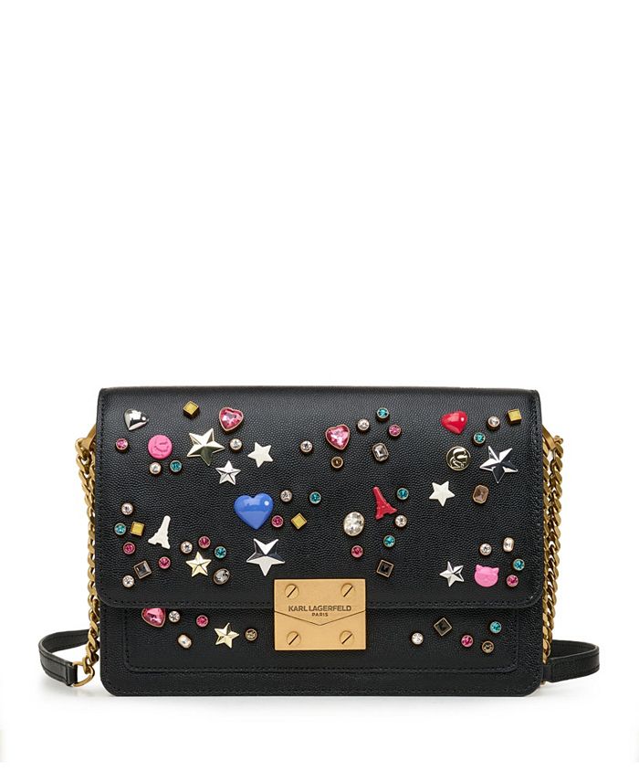 KARL LAGERFELD PARIS Corinne Charm Detail Shoulder Bag Macy's
