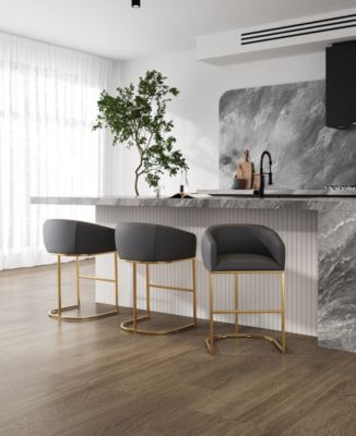 Louvre 36" Leatherette Upholstered Counter Stool