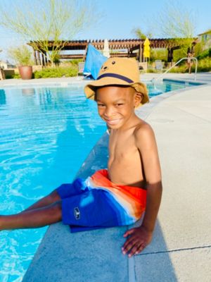 Boys 4-Way Stretch Quick Dry Board Shorts Swim Trunks with Mesh Lining UPF50+