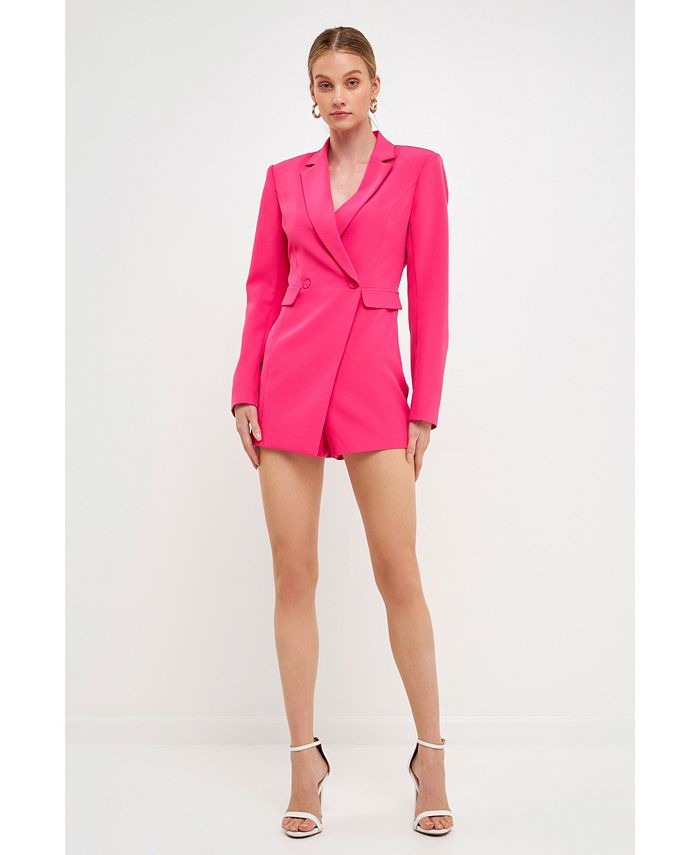 endless rose Women's Suit Blazer Romper - Macy's