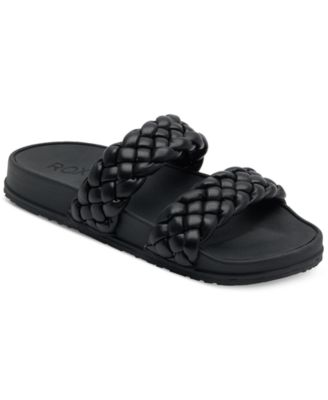 Roxy - Women's Slippy Braided Slip On Slide Sandals