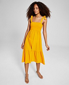 Women&apos;s Textured Tie-Strap Fit & Flare Dress
