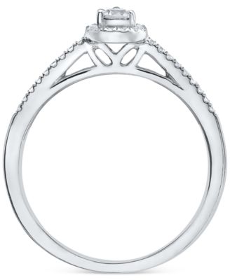 Diamond Teardrop Halo Engagement Ring (1/4 ct. t.w.) in 14k White, Yellow or Rose Gold