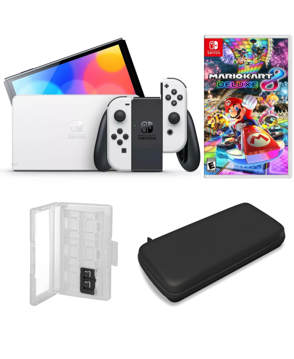 UPC 658580286163 product image for Nintendo Switch Oled in White with Super Mario Kart 8 & Accessories | upcitemdb.com