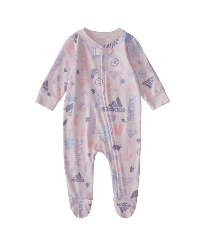 Whirlpool Anklage Ansigt opad adidas Baby Girls All Over Print Zipper Footie Coverall - Macy's