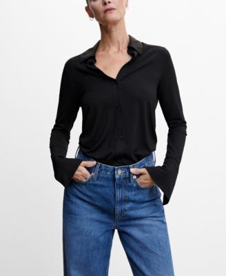 mango buttoned flowy shirt