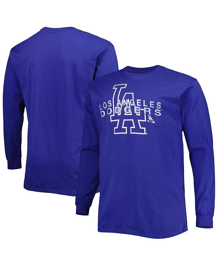 Profile Men's Royal Los Angeles Dodgers Big and Tall Long Sleeve Tshirt Macy's