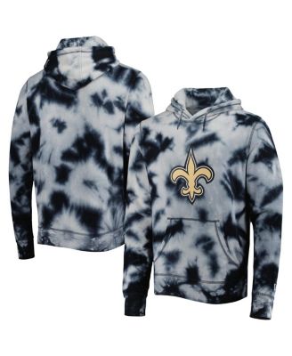 Men's Black New Orleans Saints Team Tie-Dye Pullover Hoodie