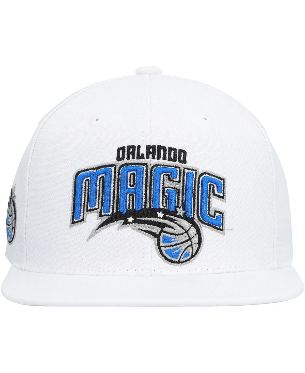 Mitchell & Ness Men's  White Orlando Magic Side Core 2.0 Snapback Hat In White