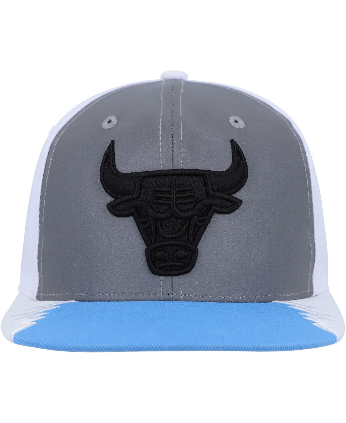 Shop Mitchell & Ness Men's  Silver, Blue Chicago Bulls Day 5 Snapback Hat In Silver,blue