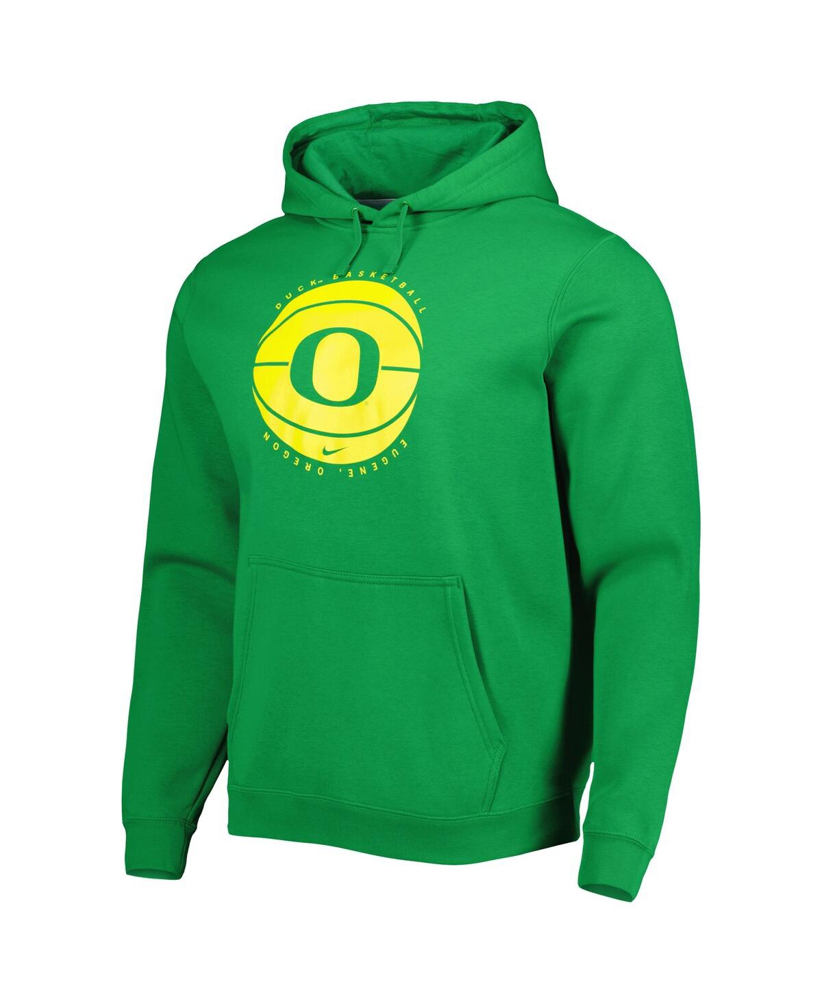 Shop Nike Men's  Green Oregon Ducks Basketball Pullover Hoodie