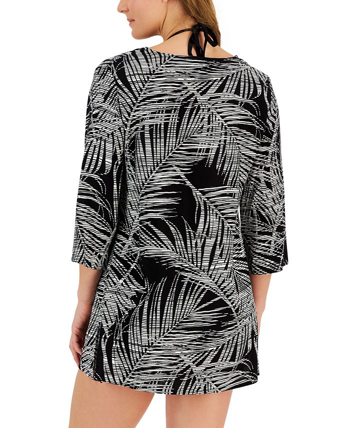 J Valdi Mauritius Deep Pocket Dress Coverup - White/Black