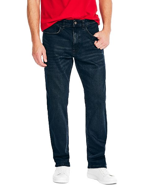 alfani Nautica Men's Vintage Straight-Fit Stretch Denim 5-Pocket Jeans Men's Fashion & Accessories