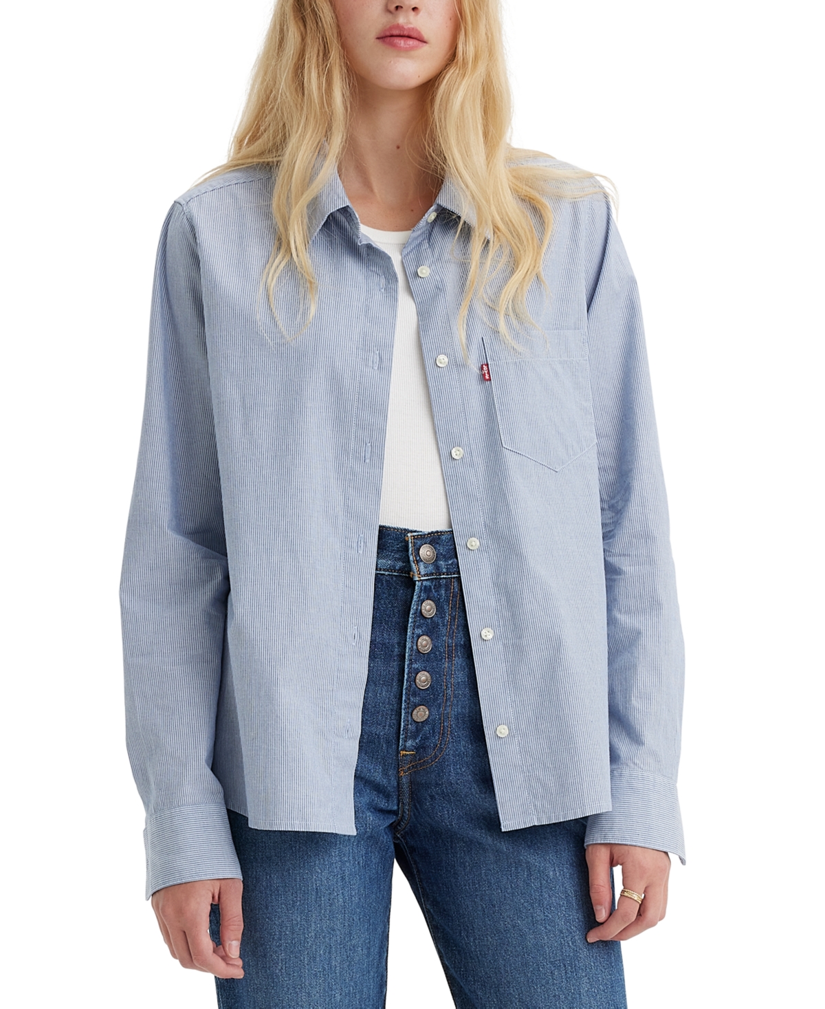 Levi's Women's Hemming Cotton Patch-pocket Shirt In Seraphina