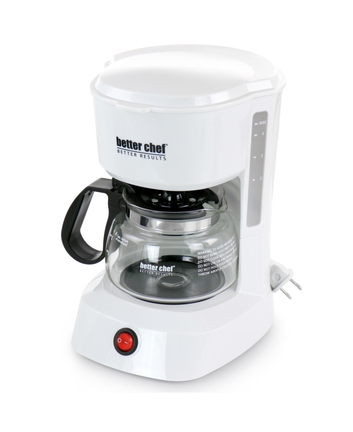 Better Chef 4 Cup Compact Coffee Maker with Removable Filter Basket