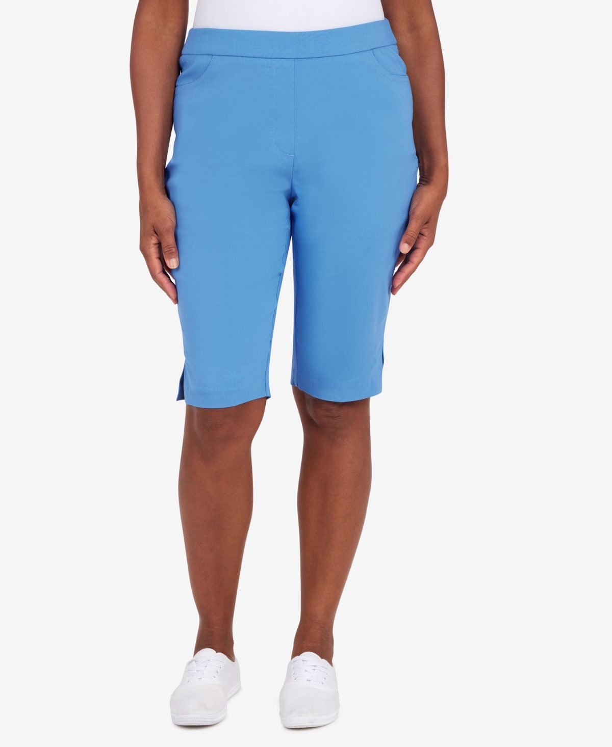 ALFRED DUNNER PETITE CLASSICS TUMMY-CONTROL BERMUDA SHORTS