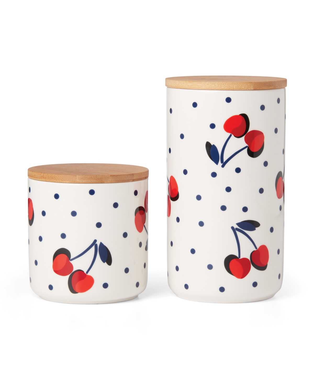 KATE SPADE NEW YORK VINTAGE-LIKE CHERRY DOT CANISTER SET, 2 PIECE