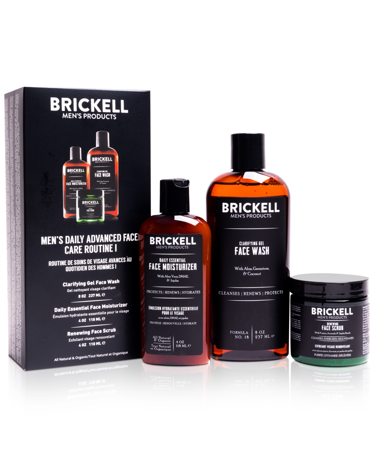 Brickell Men's Products 3-Pc. Men's Daily Advanced Face Care Set - Routine I