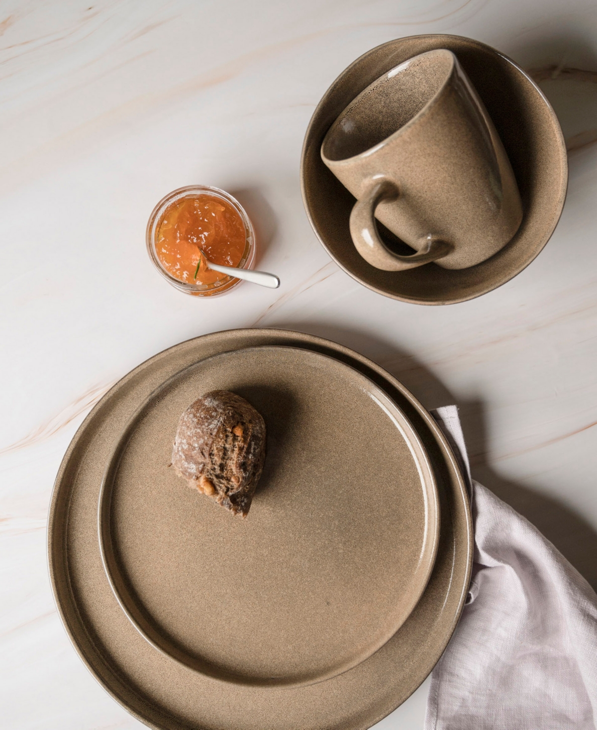 Dutch Rose Amsterdam Serenity Set/4 Dinner Plates - Bei