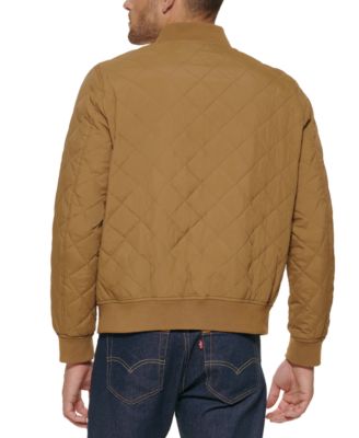 Men's Regular-Fit Diamond-Quilted Bomber Jacket 