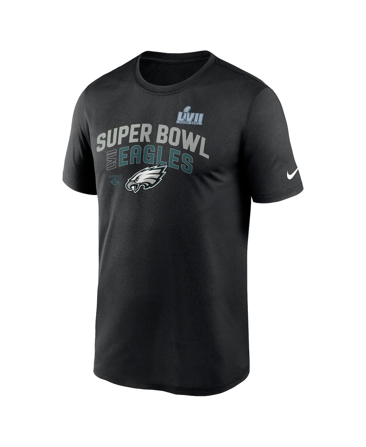 Shop Nike Big Boys  Black Philadelphia Eagles Super Bowl Lvii Lockup T-shirt