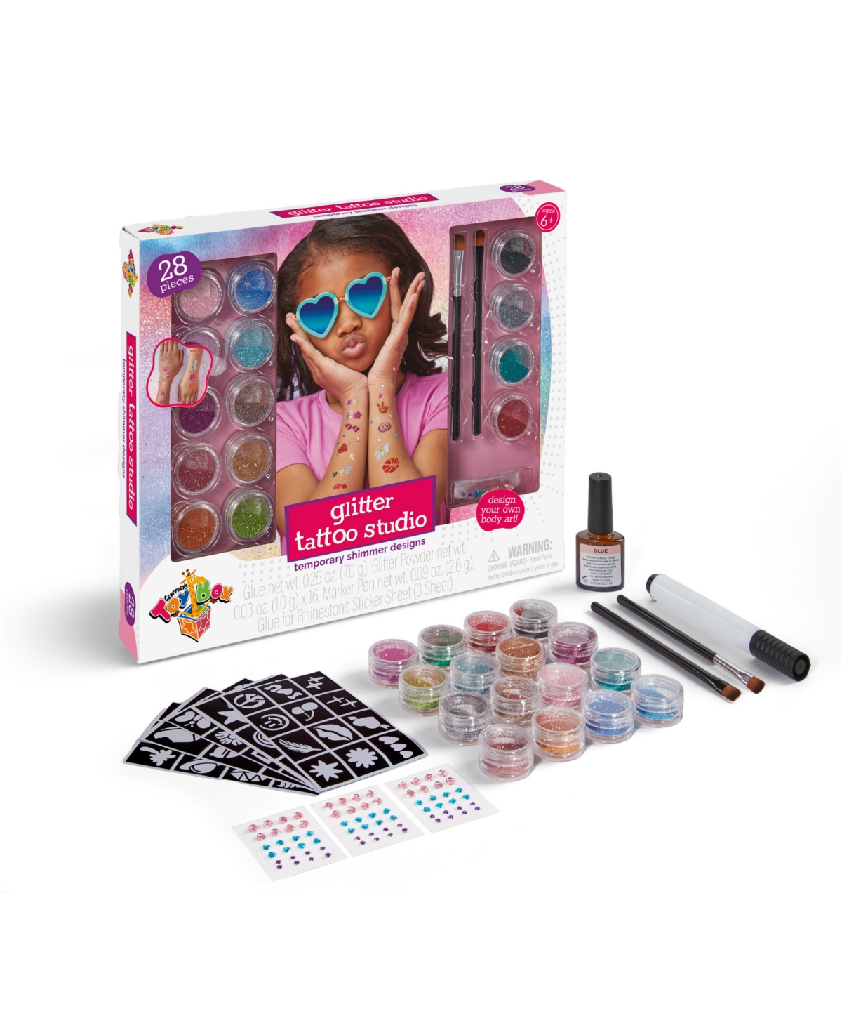 Geoffrey's Toy Box Do It Yourself Temporary Glitter Tattoo Set In Open Miscellaneous