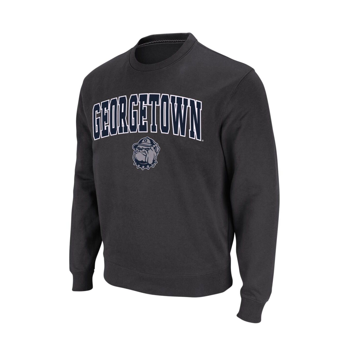 Мужская толстовка Colosseum Georgetown Hoyas Arch and Logo Crew Neck, цвет: Угольный — фото 4